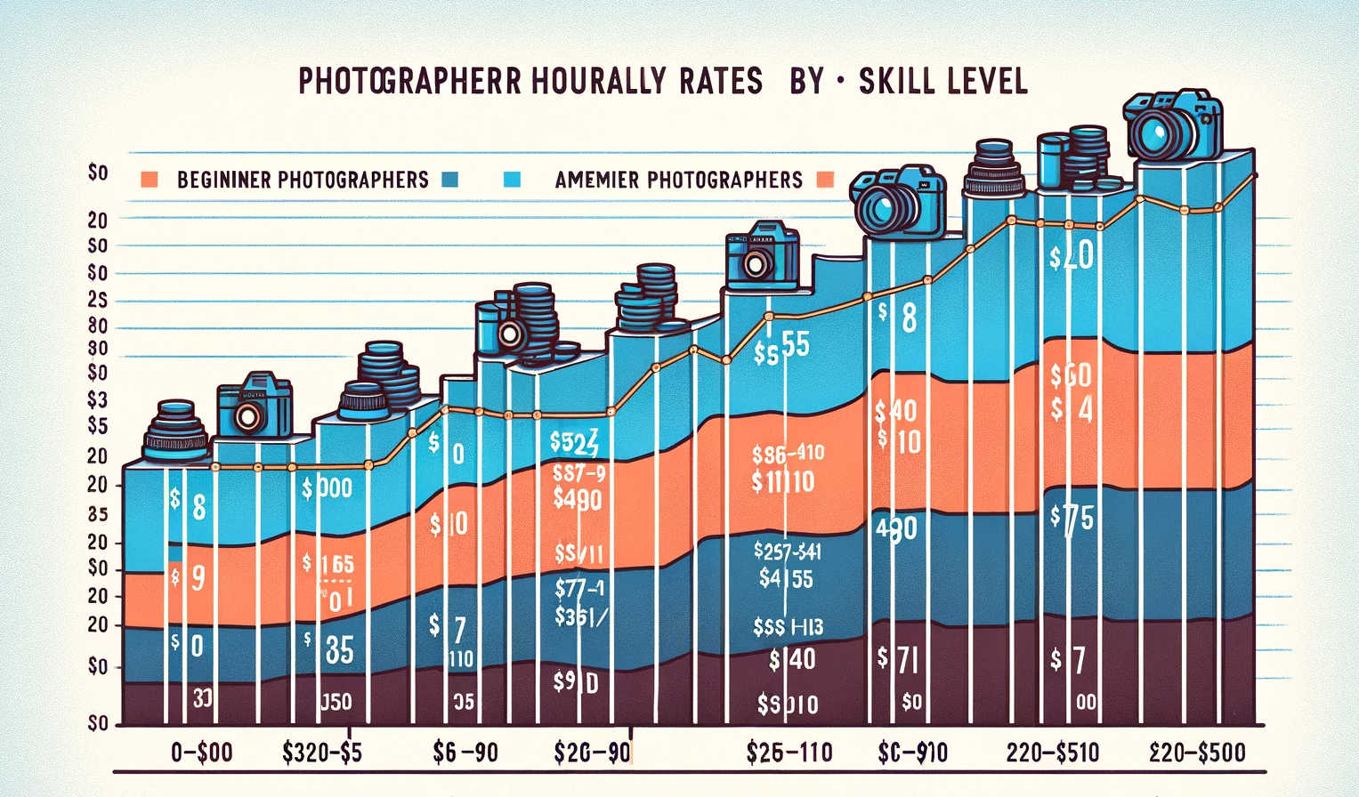 how much photographers charge by skill for photography